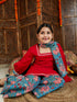 VASTRAMAY Girls Red kurta and Palazzo Pant Dupatta Set